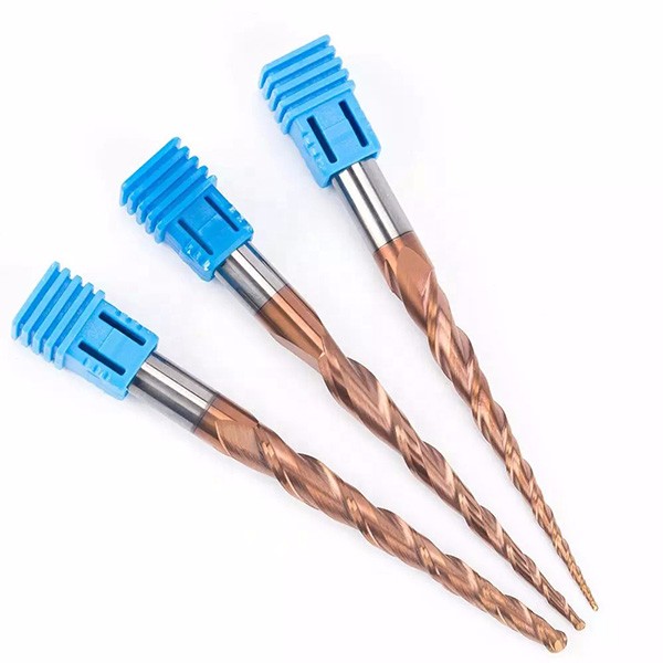 Carbide tapered ball nose end mill