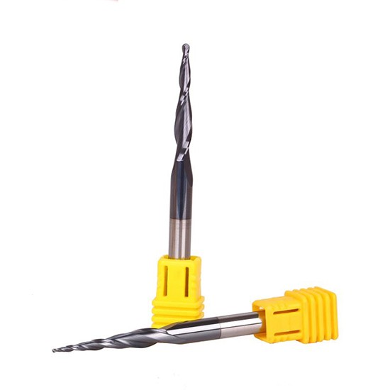 Solid Carbide Black Nano Coated Tapered Ball Nose End Mill